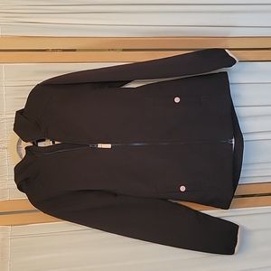 Girls Kids Lightweight Jacket / Coat Black & Light Pink Size 10 / 12 Large